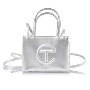 Telfar Metallic Silver Mini Bag